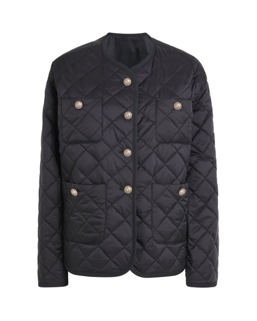 Maje Black Reversible Quilted Jacket