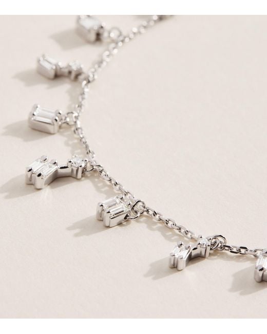 Suzanne Kalan Metallic And Diamond Classic Cascade Necklace