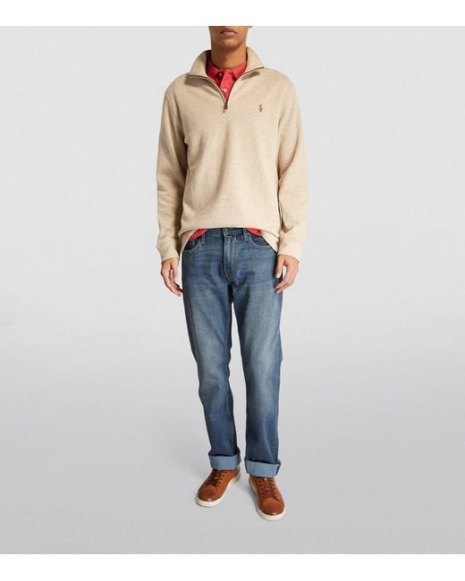 Polo Ralph Lauren Natural Cotton Quarter-zip Sweater for men