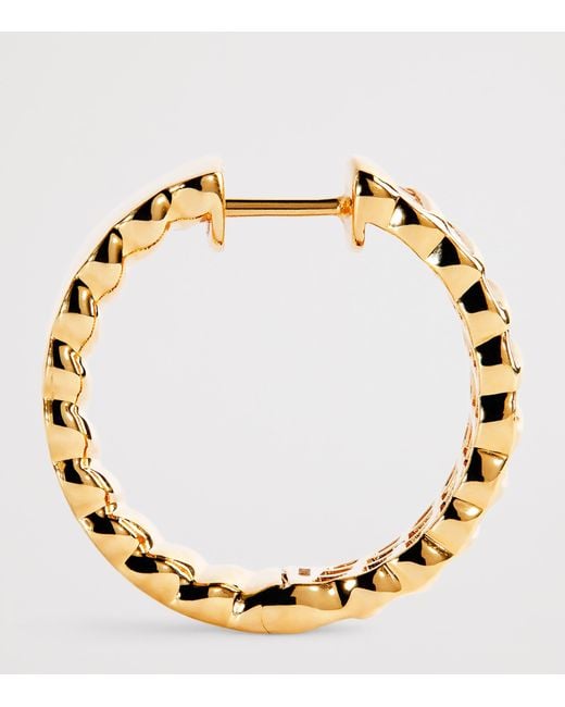 Anita Ko Metallic And Diamond Zoe Hoop Earrings