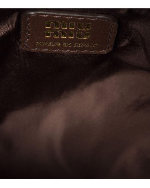 Miu Miu Brown Gabardine Pouch