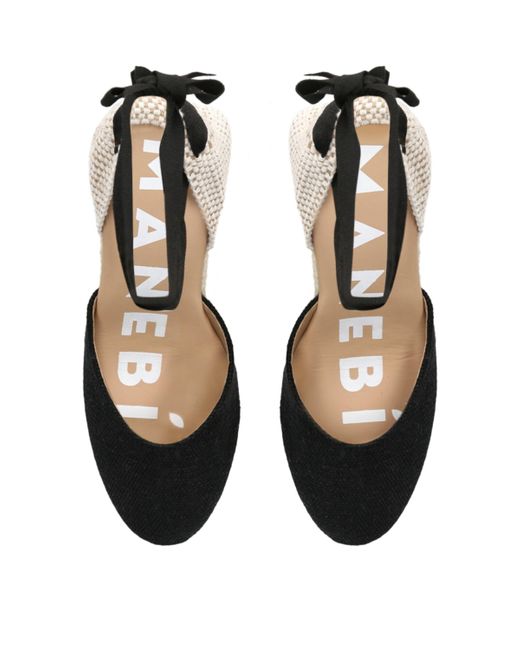 Manebí Black La Havana Wedge Espadrilles 100