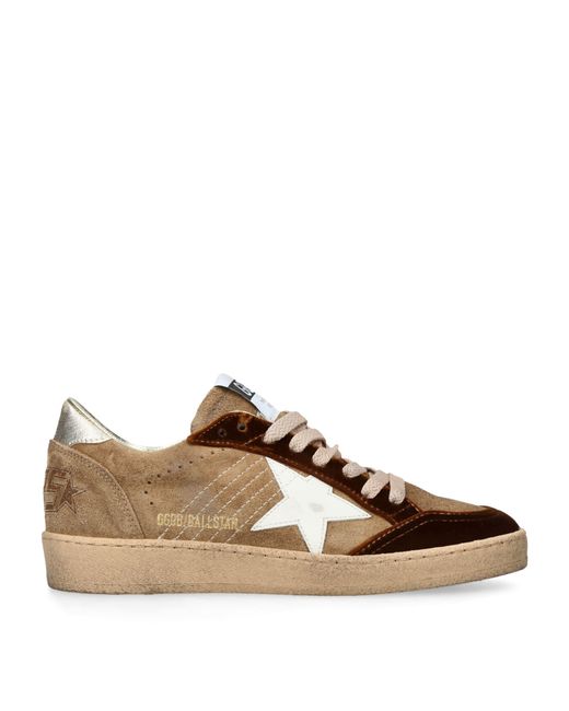 Golden Goose Deluxe Brand Brown Suede Ball Star Sneakers