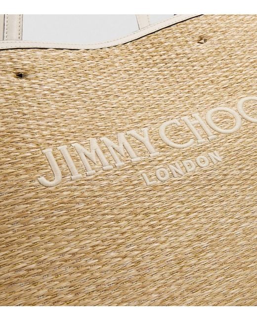 Jimmy Choo Natural Raffia Marli Tote Bag