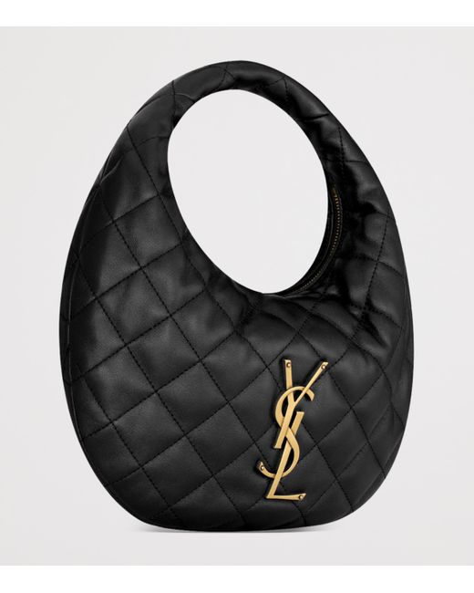 Saint Laurent Black Icarino Quilted Top-Handle Bag