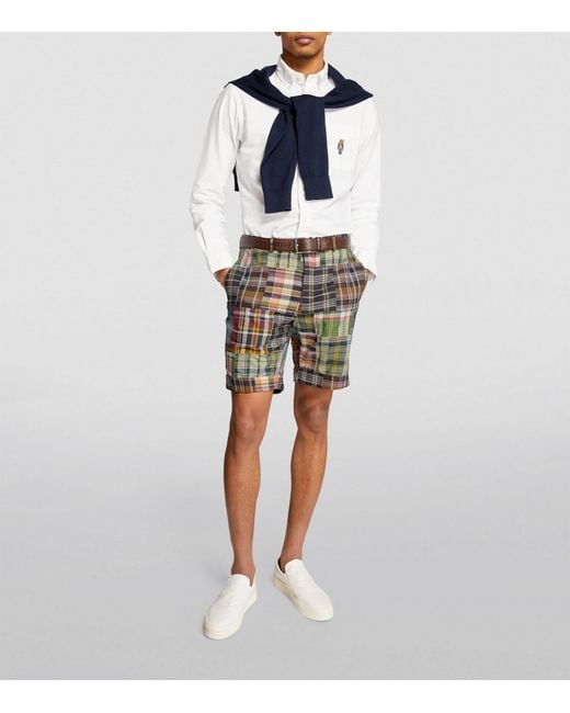 Polo Ralph Lauren Green Tartan Pleated Shorts for men
