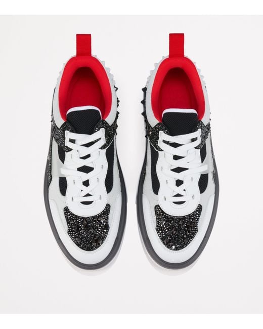 Christian Louboutin White Astroloubi Strass Eternity Sneakers for men