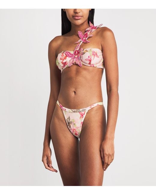 PATBO Pink Orchid Bloom Bikini Bottoms