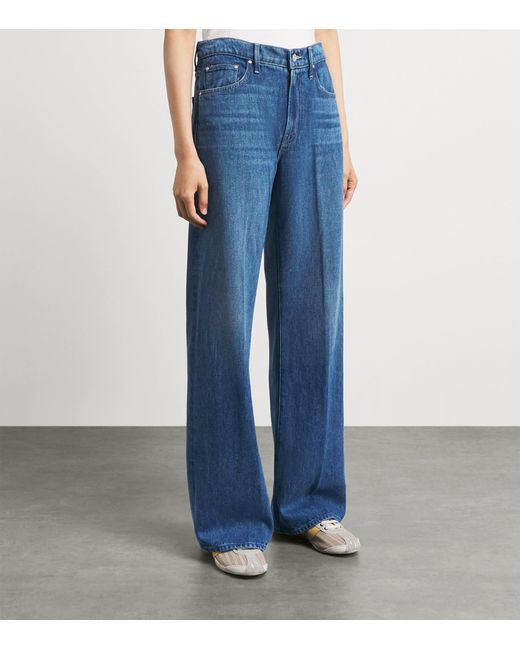 Mother Blue The Lasso Sneak Barrel Jeans