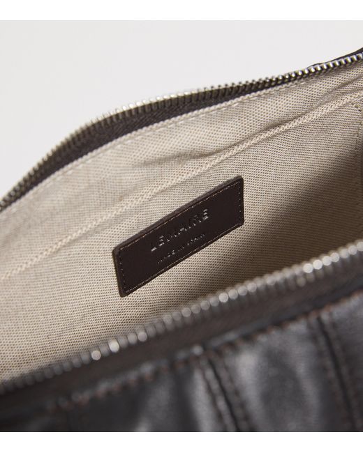 Lemaire Metallic Medium Grained Leather Croissant Shoulder Bag
