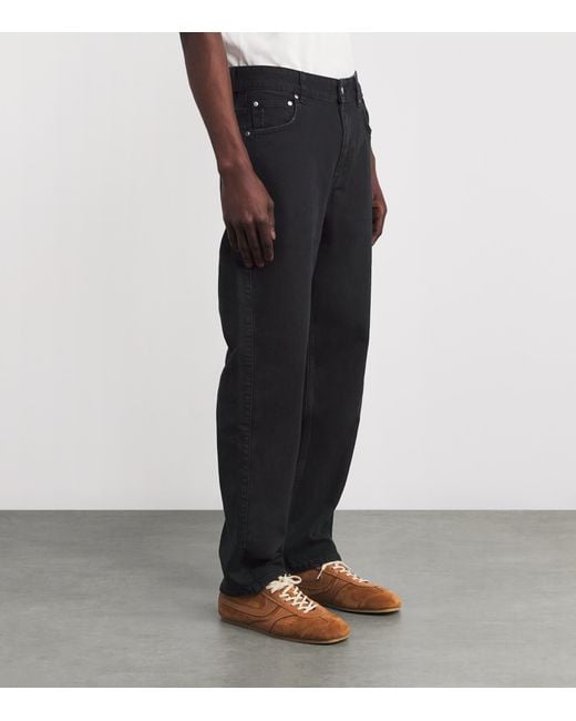 Represent Black Relaxed Straight Jeans for men