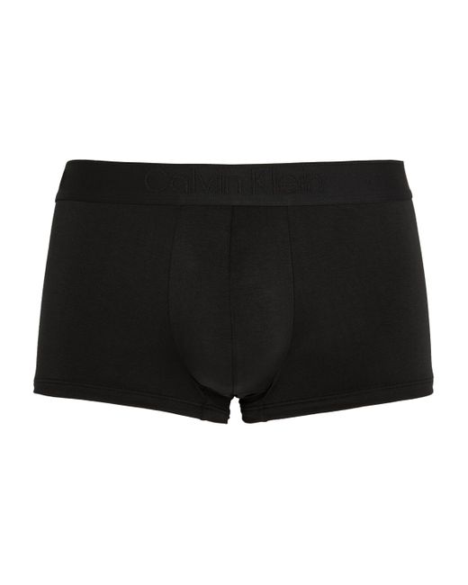 Calvin Klein Black Low-Rise Tonal Trunks for men