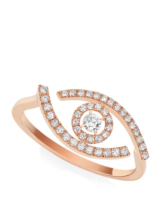 Messika Pink And Diamond Lucky Eye Ring