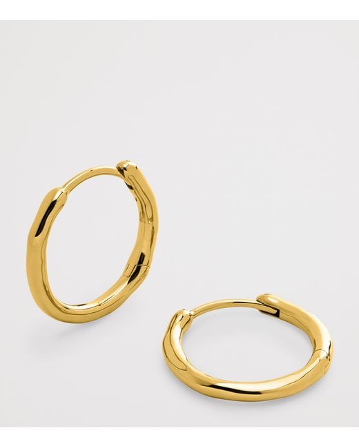 Monica Vinader Metallic Small Vermeil Mv Siren Hoop Earrings