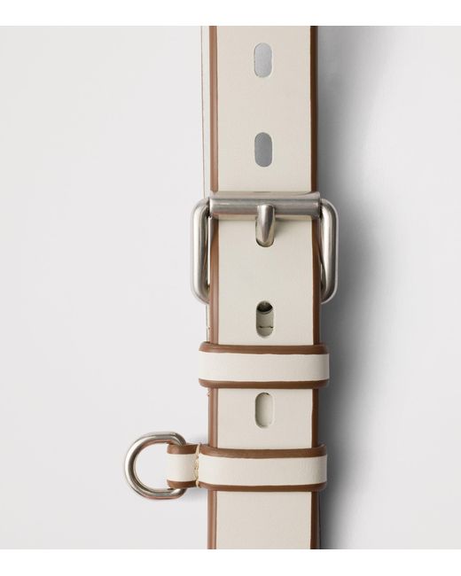 Prada Metallic Leather Two-Tone Belt for men