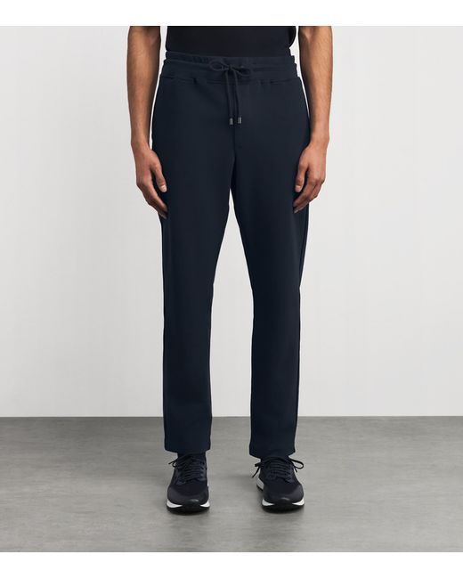 Pal Zileri Blue Cotton-Blend Drawstring Sweatpants for men