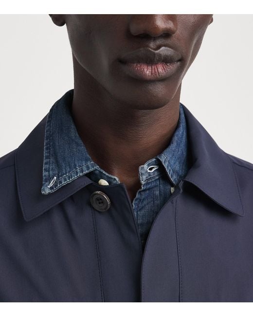 Corneliani Blue Virgin Wool-Blend Overshirt for men