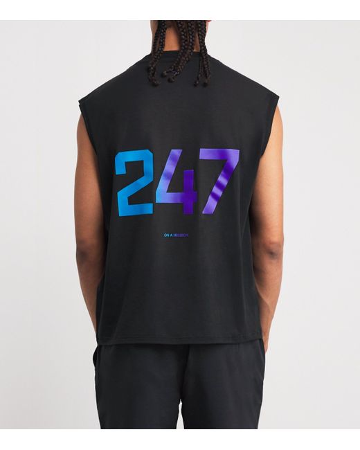 REPRESENT 247 Black 247 Motion Oversized Tank Top for men
