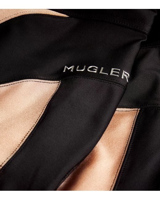 Mugler Black Panelled Illusion Trousers