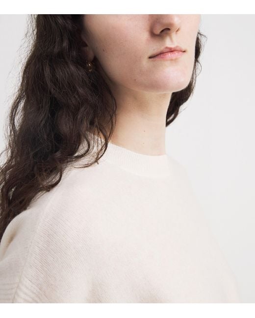 LeKasha White Organic Cashmere Modenab Sweater