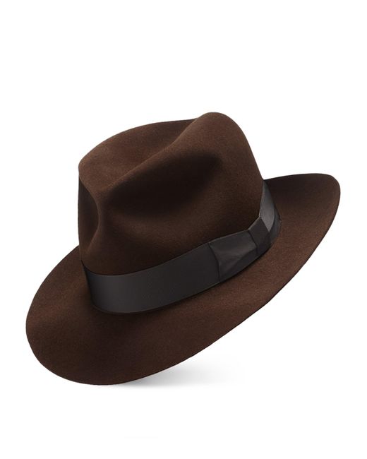 Swaine Brown Rabbit Felt Crusade Poet Fedora for men