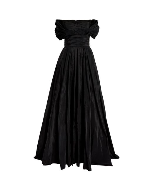 Zuhair Murad Black Strapless Cut-out Gown