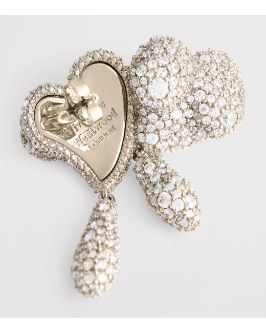 Vivienne Westwood Metallic Mimosa Pavé Earrings