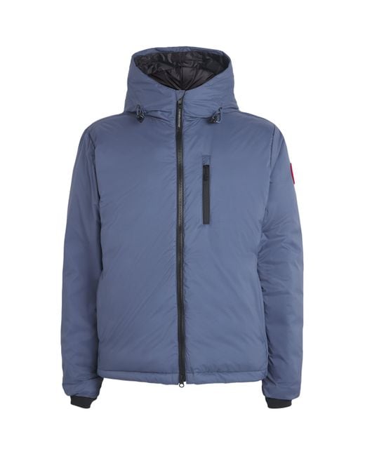 Canada Goose Blue Hooded Lodge Coat for men