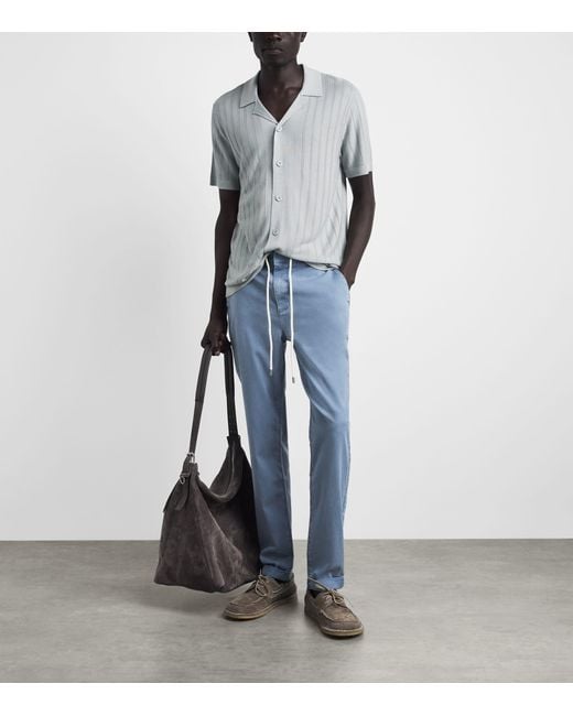 PAIGE Blue Drawstring Fraser Chinos for men