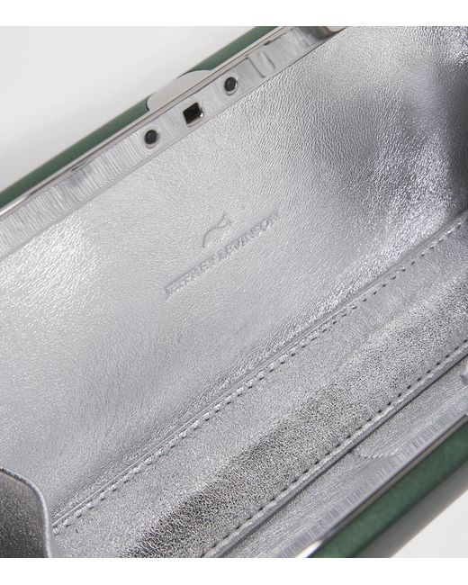 Jeffrey Levinson Green Mirrored Finley Clutch Bag