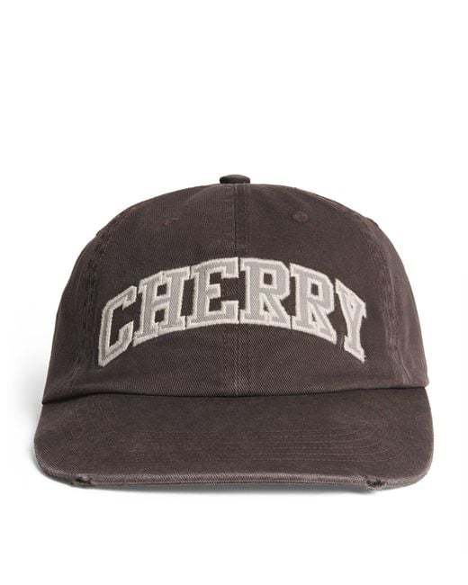 CHERRY LA Brown Cotton Logo Baseball Cap for men