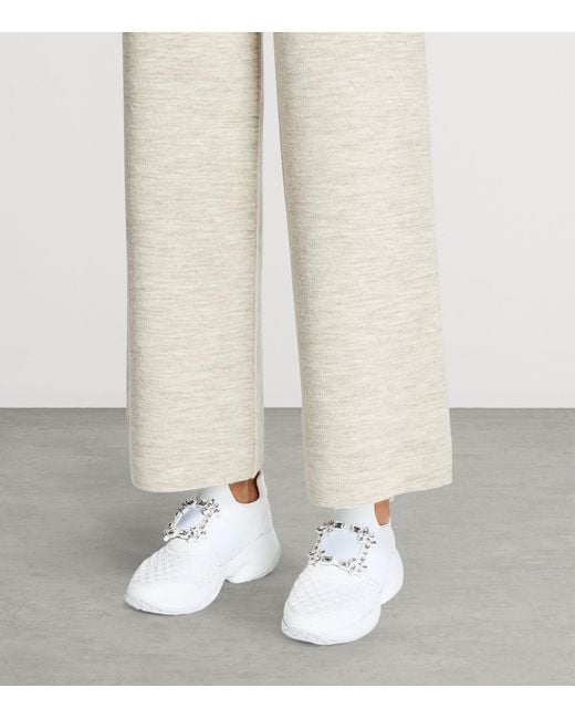 Roger Vivier Blue Viv' Run Strass Buckle Sneakers