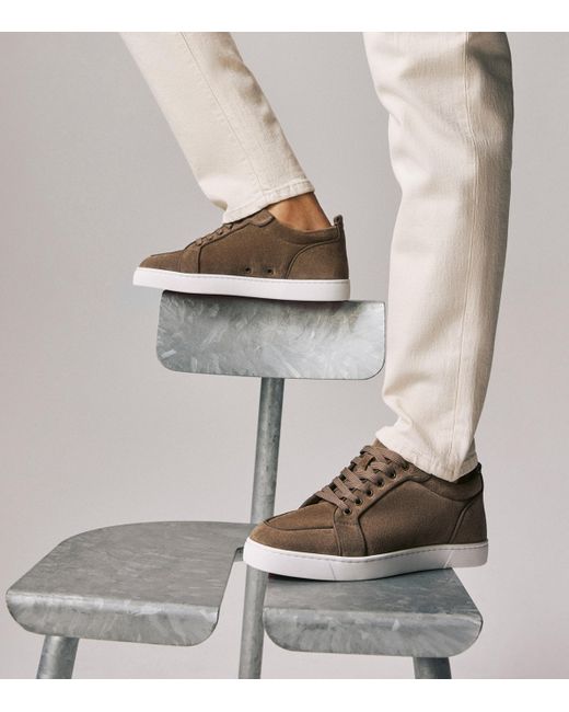 Christian Louboutin Brown Rantulow Orlato Leather Low-Top Sneakers for men