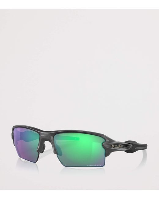 Oakley Green Flak 2.0 Xl Rectangle Sunglasses