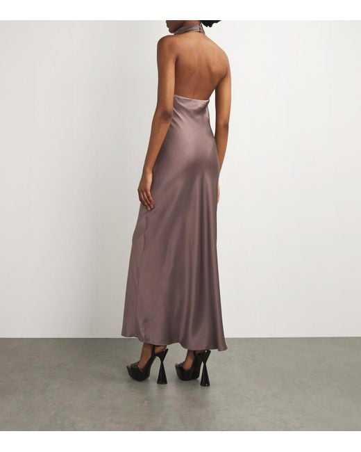 blush pleated maxi dress Sofie Pink Pleated Maxi Dress, M / Pink