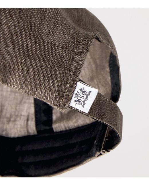 Sunspel Brown Linen Cap for men