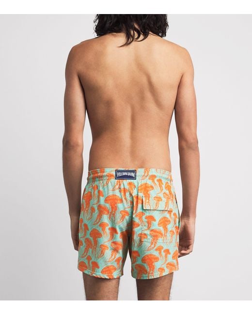 Vilebrequin Orange Jellyfish Dance Moorise Swim Shorts for men
