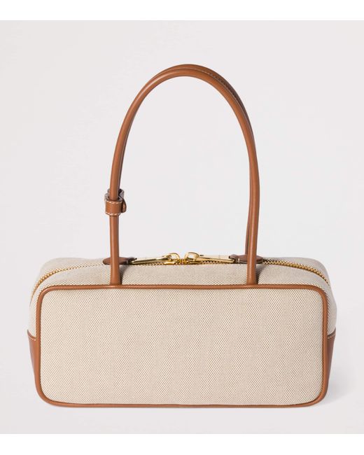 Miu Miu Pink Canvas-Leather Beau Top-Handle Bag