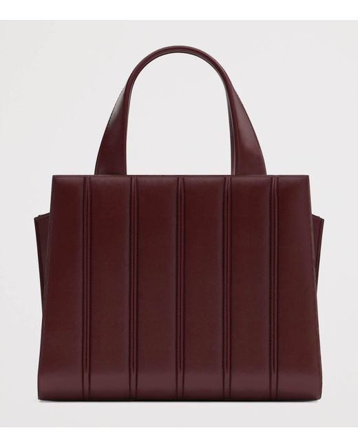 Max Mara Purple Medium Quilted Whitney Top-Handle Bag