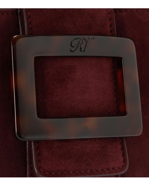 Roger Vivier Purple Mini Suede Belle Vivier Shoulder Bag