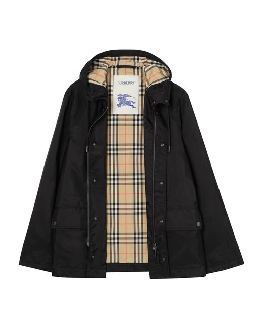 Burberry Black Hooded Pembrey Jacket for men