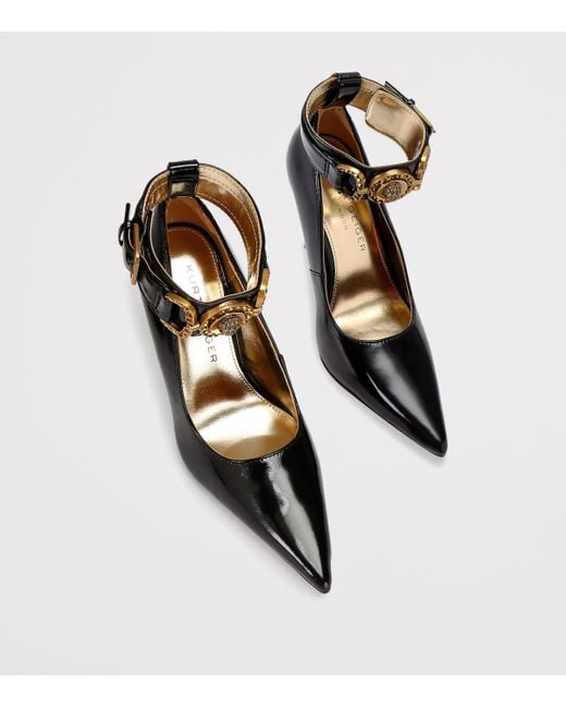 Kurt Geiger Black Patent Leather Mansion Pumps 105