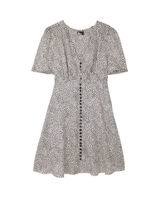 The Kooples Gray Leopard Print Mini Dress