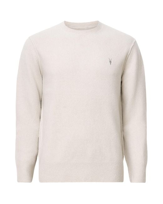 AllSaints White Crew-Neck Statten Sweatshirt for men
