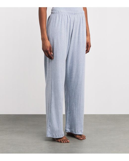 Leset Blue Cotton Nando Relaxed Sweatpants