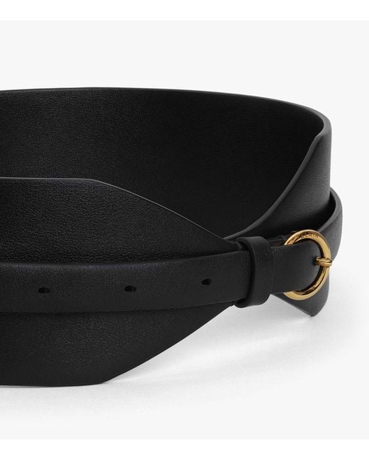 Alaïa Black Leather Double Large Belt