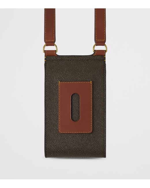 Mulberry Brown Mini Leather Antony Pouch for men