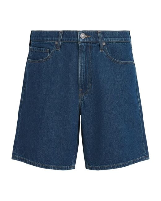 PAIGE Blue Darnell Denim Shorts for men