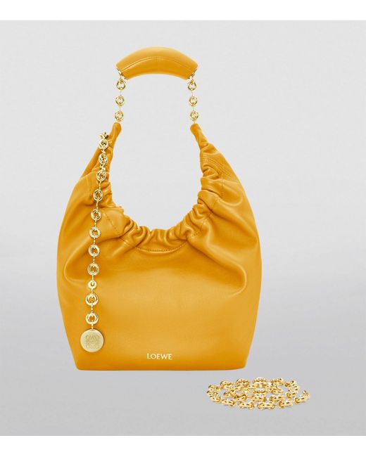 Loewe Orange Small Leather Squeeze Top-handle Bag