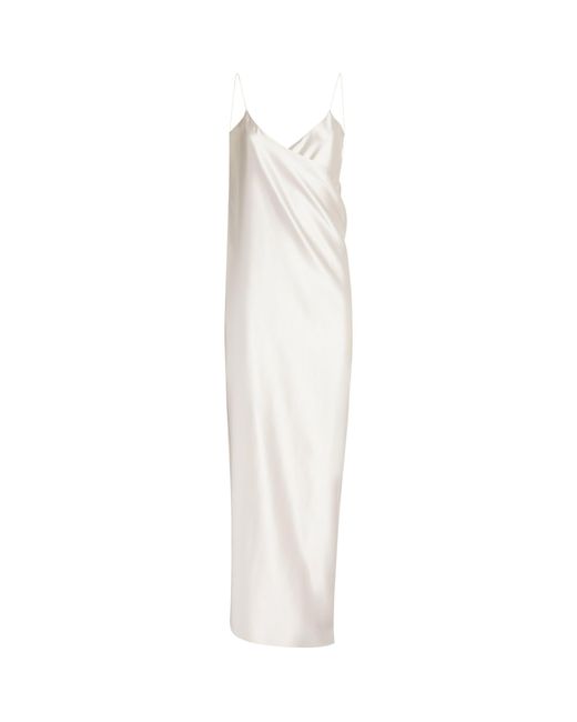 Magda Butrym White Silk Maxi Dress